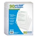 Better Office Products Sheet Protectors, Poly, 8.5 x 11in. Top Loading, 90 Sheets, 90PK 81490